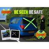 TCP - Crossafe - Reflecterend Kruis - Fluoriserend Geel