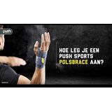 Push Sports Polsbrace - Donkergrijs - Links - Maat M