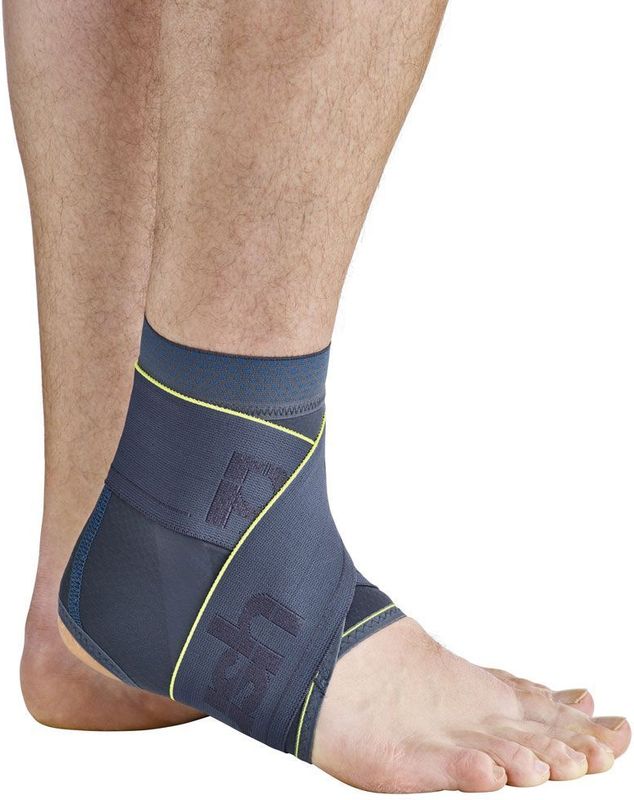 Push Sports Enkelbrace 8 - Donkergrijs - Rechts - Maat M