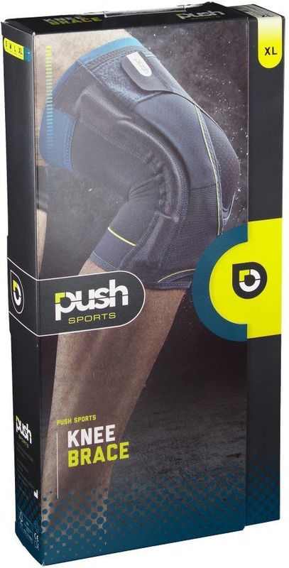 Push Sports Kniebrace - Donkergrijs - Maat XL