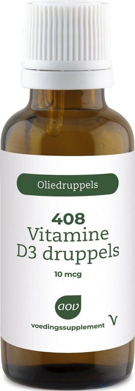 AOV 408 Vitamine D3 druppels (10 mcg) - 25 ml - Vitaminen - Voedingssupplementen