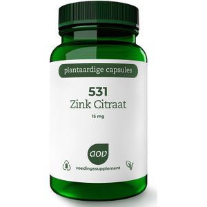 AOV 531 Zink citraat 15mg 60 Vegetarische capsules