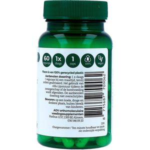 AOV 906 Alfa-liponzuur forte 60 Vegetarische capsules