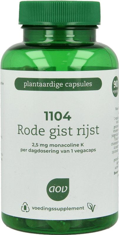 AOV 1104 Rode gist rijst extra 90 Vegetarische capsules