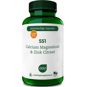 AOV 551 calcium magnesium & zink citraat 90 Vegetarische capsules