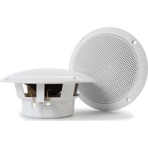 Pyle Luidsprekersysteem - Waterdichte Speakers - Luidspreker voor Buiten - Weerbestendige Wand en Plafondgemonteerde Luidsprekers - Voor Gebruik bij Zwembad, Patio, Binnen - Zwart
