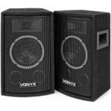 Vonyx - SL6 - Passieve Speakerset - Zwart - 6'' Woofer - 500W