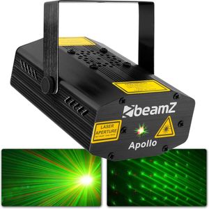 Laser lichteffect - BeamZ Apollo sterrenhemel laser lichteffect met rode en groene laserstralen - 170mW