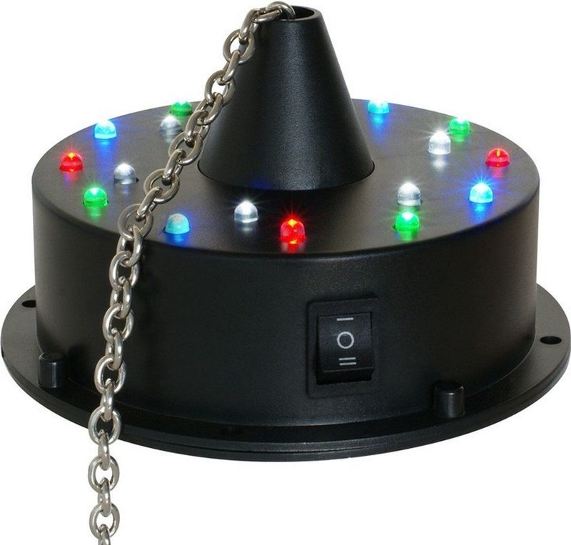 Spiegelbol motor - Fuzzix MBW18LED - Batterij discobal motor met LED's