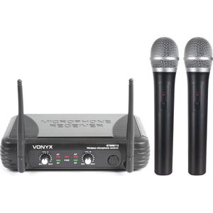 Vonyx STWM712 draadloze VHF microfoonset met 2 handheld microfoons