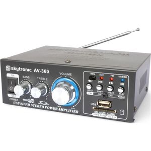 Stereo Versterker - SkyTronic AV-360 Compacte Stereo Versterker 2x 40W met Mp3 Spele