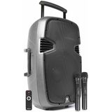 Mobiele speaker - Vonyx SPJ-PA915 Bluetooth speaker met accu en 2 draadloze microfoons