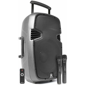 Mobiele speaker - Vonyx SPJ-PA915 Bluetooth speaker met accu en 2 draadloze microfoons