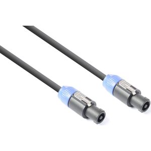 Qnected Luidsprekerkabel 2 x 4mm² - 50m (50 meter) | Puur Zuurstofvrij OFC Koper | 11 AWG | Wit | High-End Kwaliteit | Zwart-Rood Polariteitsmarkering | Voor HiFi, PA en overige geluidssystemen