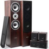 Fenton HF5W Home Cinema set Speakerset - Complete 510W Surround Speakerset - Walnoot