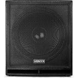 Vonyx - SWP18 PRO - Actieve Subwoofer - Zwart - 1200W - 18 Inch