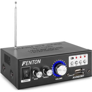 Bluetooth Versterker Stereo met Afstandsbediening - Fenton AV360BT - USB - 80 Watt