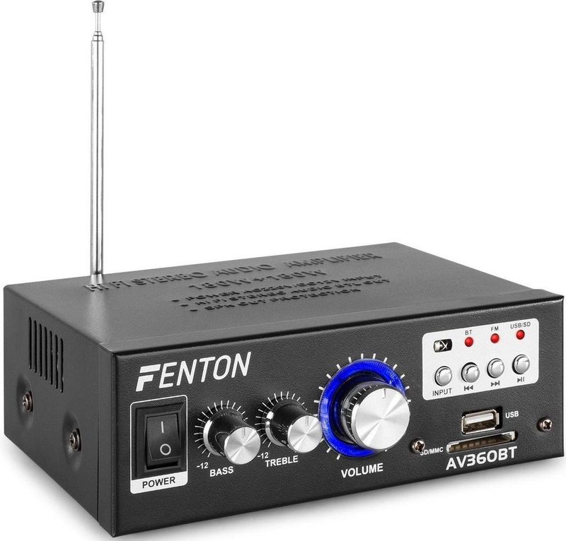 Fenton - AV360BT - Bluetooth Versterker - USB - 80 Watt