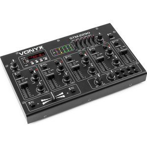 DJ Mixer met 8 Kanalen - Vonyx STM2290 - Mengpaneel met MP3 Speler, Bluetooth en Sound Effects - 5 Band EQ