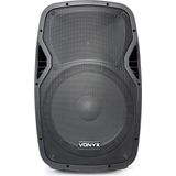 Mobiele party speaker - Vonyx AP1500PA - 800 Watt - partybox met 2 microfoons - op accu