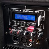 Actieve speaker - Vonyx SPJ-1000ABT actieve speaker met Bluetooth en mp3 speler - 400W