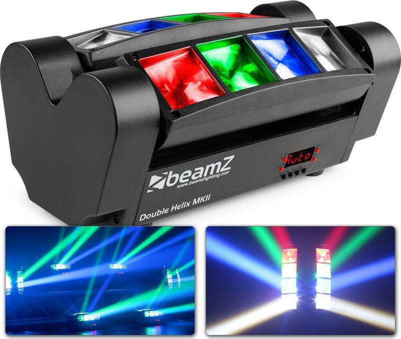 BeamZ MHL820 - Double Helix RGB LED - Lichteffect - 8x3 Watt - Zwart