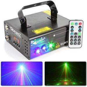 BeamZ Surtur II Dubbele Laser rood groen met Gobo en blauw LED effect