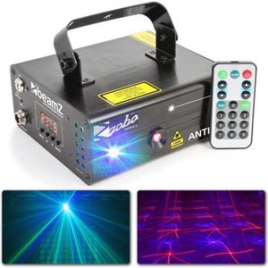 BeamZ Anthe II Dubbele Laser 600mW RGB Gobo met remote en DMX