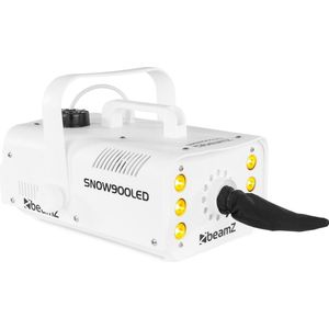 beamZ Snow 900 LED sneeuwmachine sneeuwkanon effectmachine (900 watt, gekleurd, RGW LED's, 1 liter tank, afstandsbediening, handvat) wit