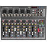 Mengpaneel - Vonyx VMM-F701 - Professionele 7-kanaals mixer met o.a. mp3 speler, echo en delay effecten