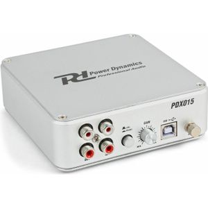 Phono voorversterker - Power Dynamics PDX015 platenspeler voorversterker met USB en software