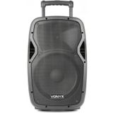 Mobiele party speaker - Vonyx AP1200PA - 600 Watt - 2 handmicrofoons - 1 headset microfoon - Bluetooth - USB - SD