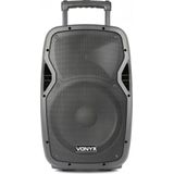 Mobiele party speaker - Vonyx AP1200PA - 600 Watt - 2 handmicrofoons - 1 headset microfoon - Bluetooth - USB - SD