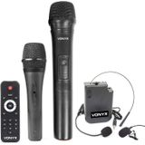 Mobiele party speaker - Vonyx AP1500PA - 800 Watt - partybox met 2 microfoons - 1 headset microfoon - op accu