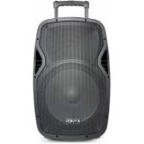 Mobiele party speaker - Vonyx AP1500PA - 800 Watt - partybox met 2 microfoons - 1 headset microfoon - op accu