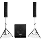 Vonyx VX880BT actieve Bluetooth geluidsinstallatie met subwoofer, tops, statieven, microfo