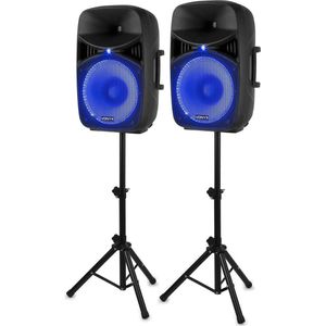 Vonyx VPS152A - Speaker Set met Bluetooth en Standaard