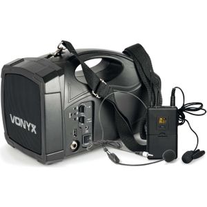 Vonyx ST012 draagbare speaker met Bluetooth en draadloze headset microfoon