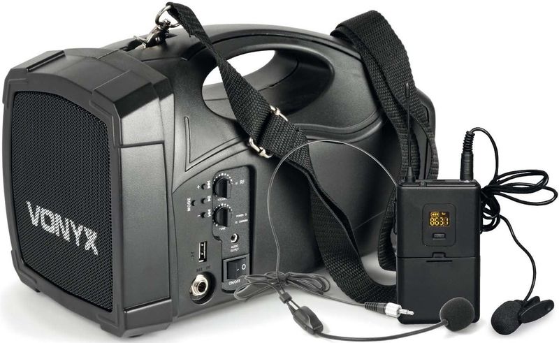 Vonyx ST012 draagbare speaker met Bluetooth en draadloze headset microfoon