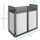 Vonyx DB4 PRO - Mobiel DJ meubel met witte en zwarte lycra doeken