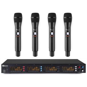 Power Dynamics PD504H Draadloze Microfoonset - 4 Handmicrofoons - UHF