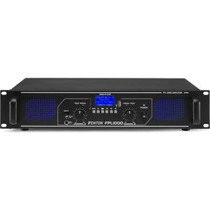 Versterker - Fenton FPL1000 digitale klasse-D versterker 2x 500W met Bluetooth en mp3 speler