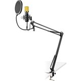 Studio microfoon - Vonyx CMS400B - Met verstelbare arm, shockmount en popfilter
