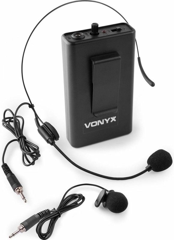 Vonyx BP12 bodypack met headset voor Vonyx UHF systemen - 864.500 MHz