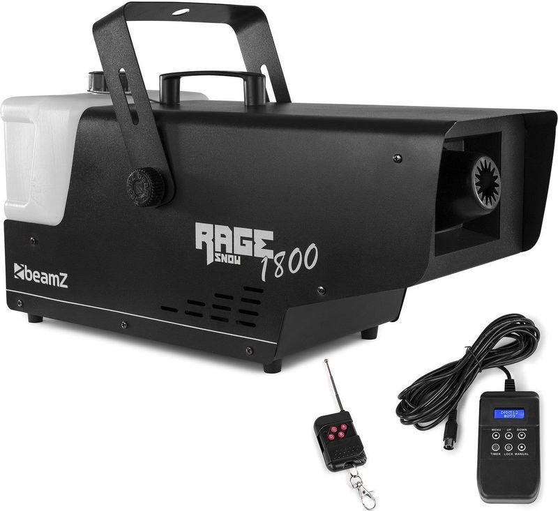 Sneeuwmachine - BeamZ RAGE1800SNOW - met timer, regelbare output en DMX