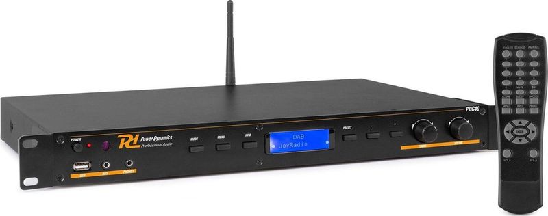 Power Dynamics - PDC40 - DAB Tuner - Zwart - Compact - Bluetooth