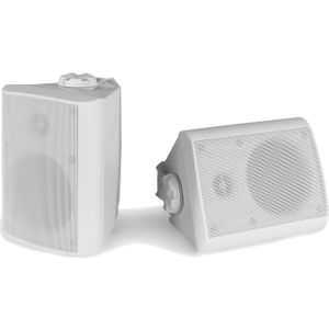 Speakerset voor binnen en buiten - Power Dynamics BGO40 witte 4 speakerset