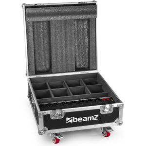 BeamZ FCC10 flightcase met oplaadfunctie voor 8 BBP54 Uplighters