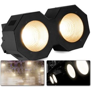 Stage blinder - Stroboscoop - BeamZ SB200 stage blinder en stroboscoop in één - 2x 50W COB LED's