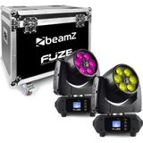 BeamZ FUZE610Z Wash set van 2 moving heads in flightcase